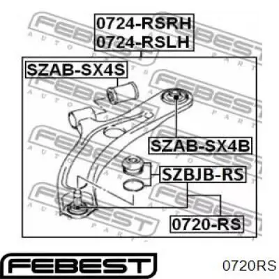 0720-RS Febest rótula de suspensión inferior