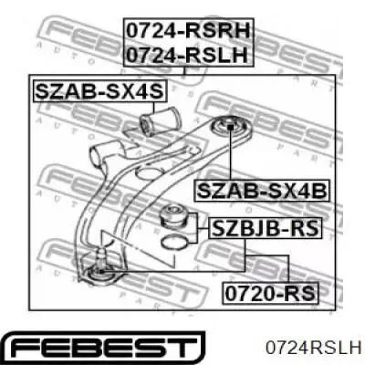0724RSLH Febest barra oscilante, suspensión de ruedas delantera, inferior izquierda