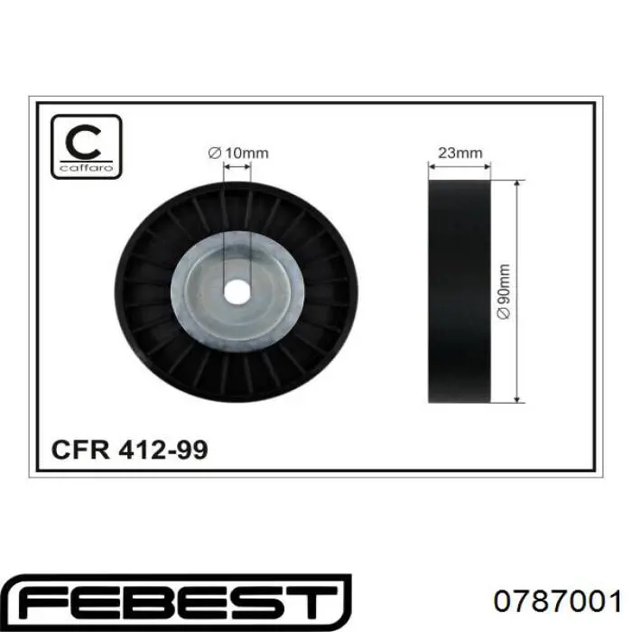 Polea tensora correa poli V 0787001 Febest