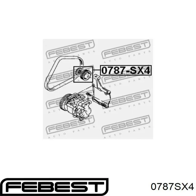 Rodillo, correa trapecial poli V Suzuki Vitara LY