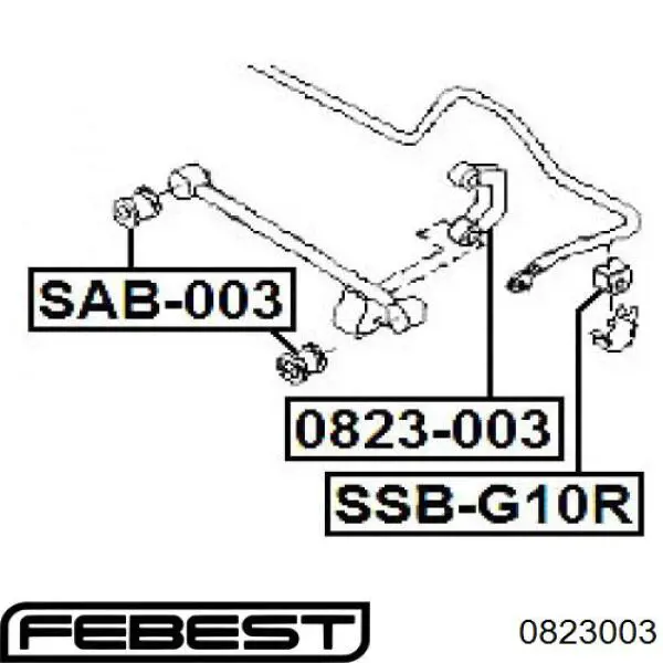 Comprar 0823003 Febest Bieleta estabilizadora trasera
