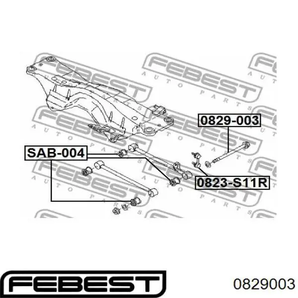 Perno, Palanca de caída Trasera, Exterior para Subaru Legacy (BJF)