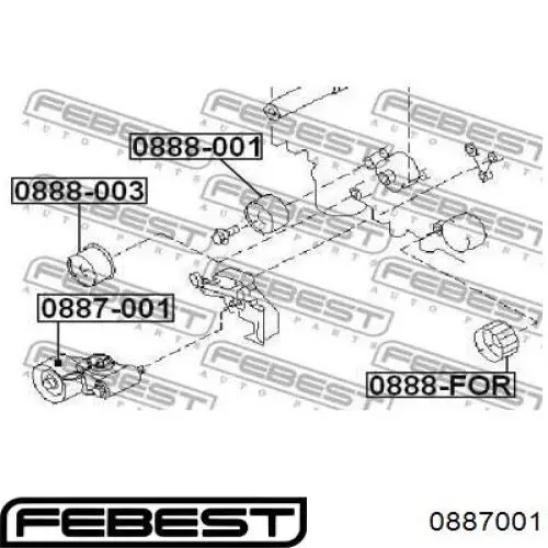 Comprar 0887001 Febest Tensor correa distribución