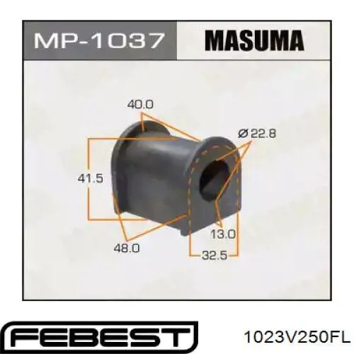 Comprar 1023V250FL Febest Bieleta estabilizadora delantera izquierda
