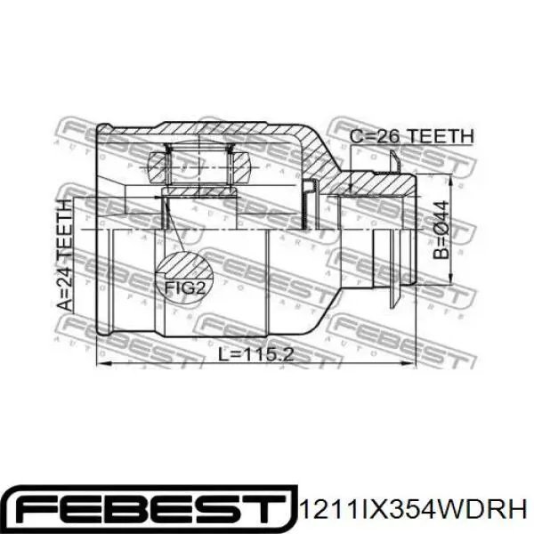 Comprar 1211IX354WDRH Febest Junta homocinética interna delantera derecha