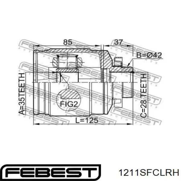Comprar 624146 GSP Junta homocinética interna delantera derecha
