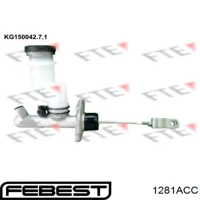 Cilindro maestro de embrague 1281ACC Febest