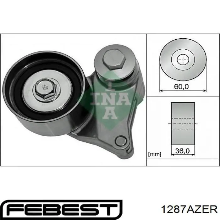 1287AZER Febest tensor correa distribución