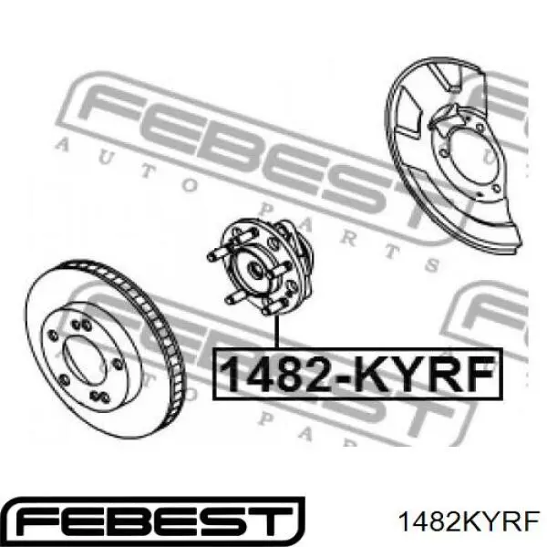 1482-KYRF Febest cubo de rueda delantero