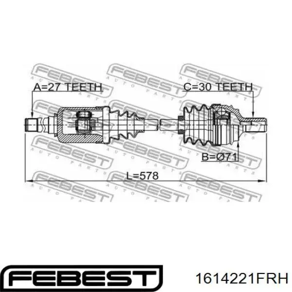 Comprar 36197 GKN-Spidan Semieje delantero derecho