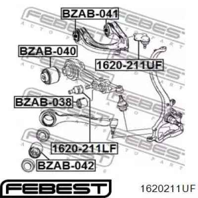 1620211UF Febest rótula de suspensión