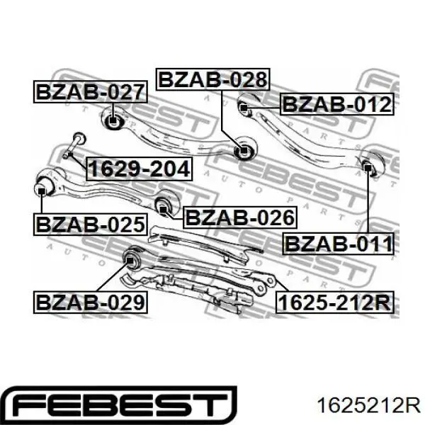 Brazo longitudinal inferior trasero izquierdo/derecho 2053506303 Mercedes