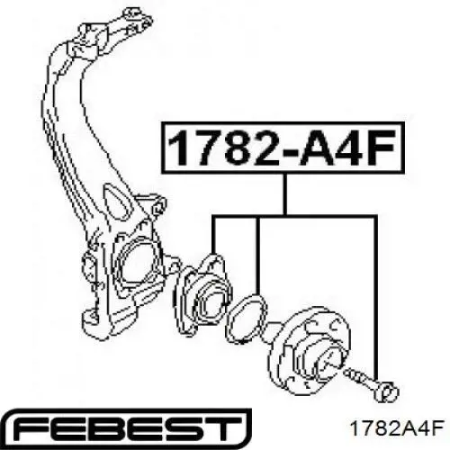 1782A4F Febest cojinete de rueda delantero/trasero