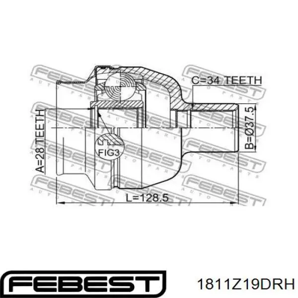 Comprar 93189381 General Motors Junta homocinética interna delantera derecha