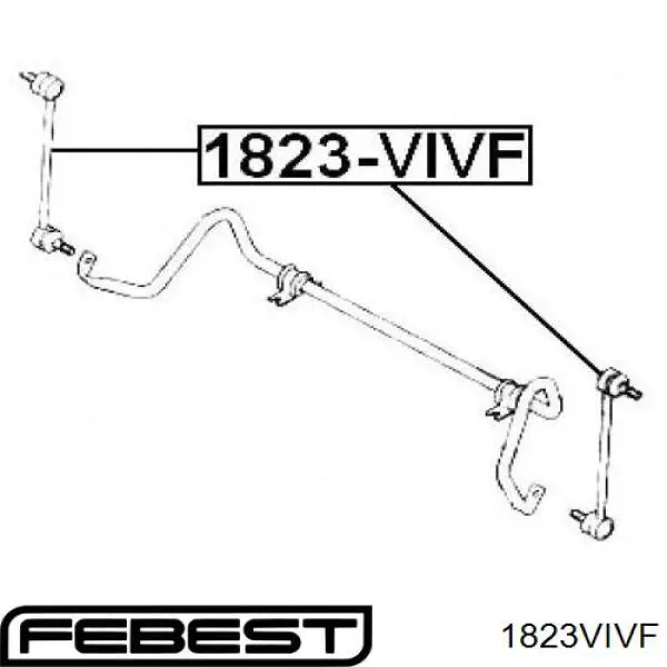 1823VIVF Febest soporte de barra estabilizadora delantera