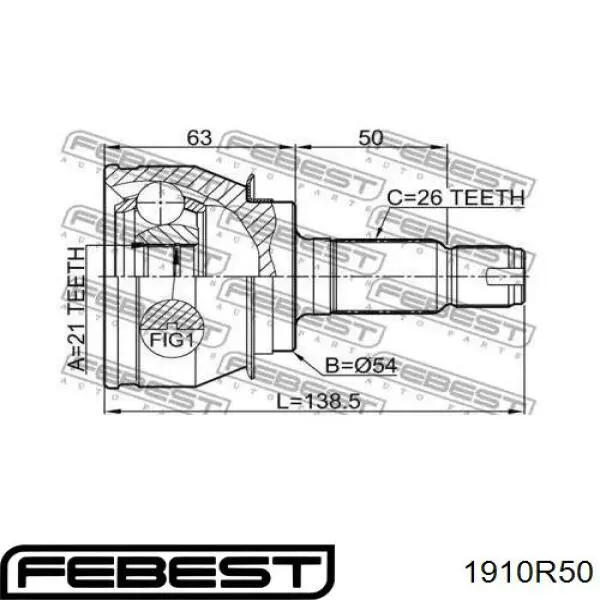 BB5576 Posterparts junta homocinética interior delantera