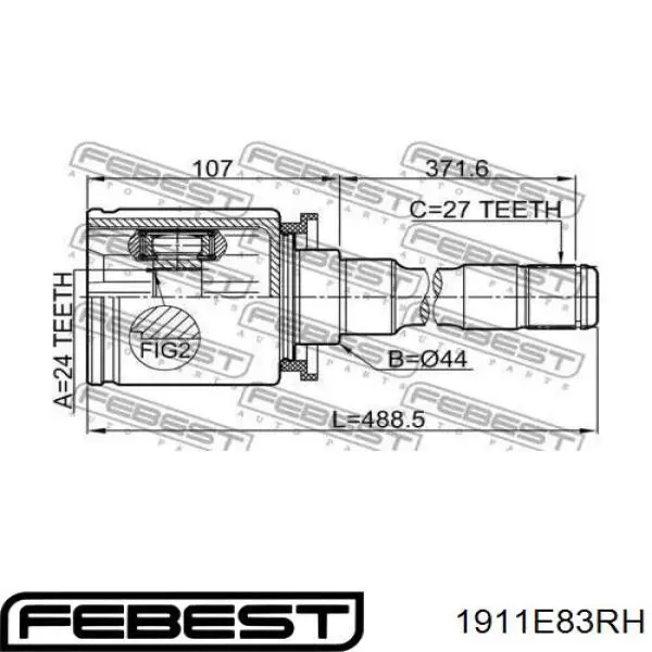 Junta homocinética interior delantera derecha para BMW X3 (E83)