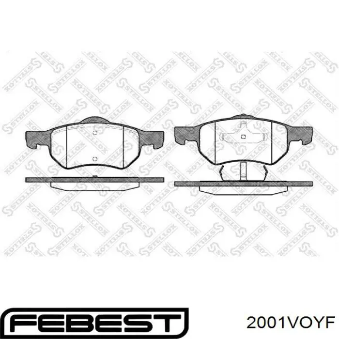 2001VOYF Febest pastillas de freno delanteras