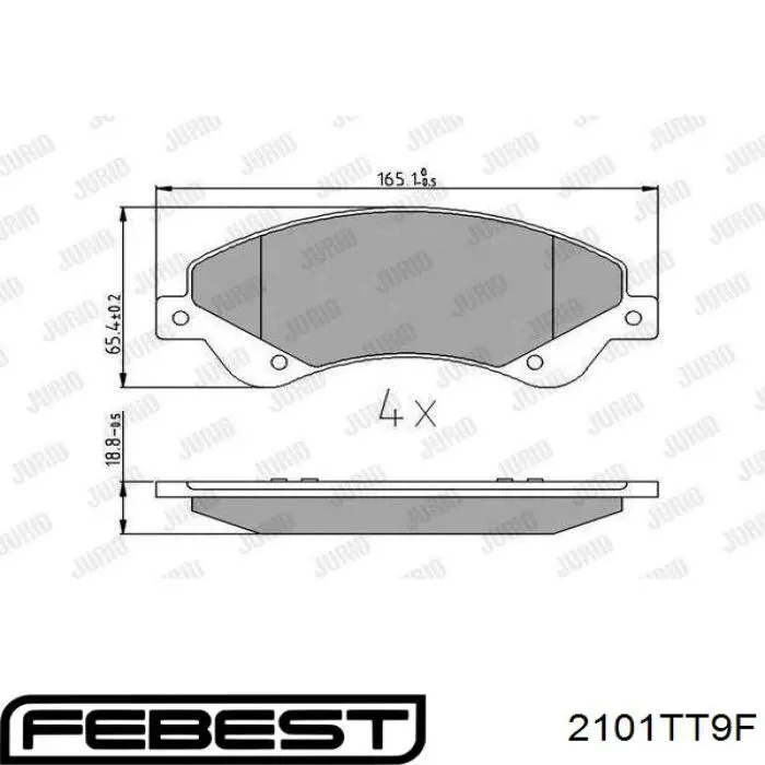 Pastillas freno delanteras Febest 2101TT9F precio, desde 33,83 EUR