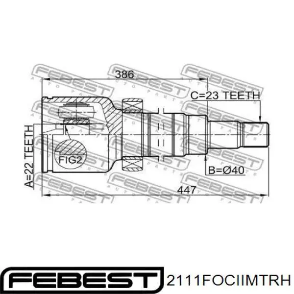 2111FOCIIMTRH Febest junta homocinética interior delantera derecha