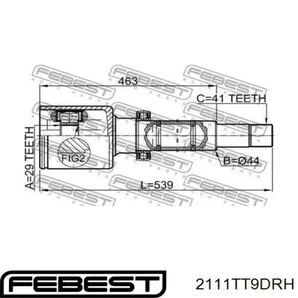 Junta homocinética interior delantera derecha para Ford Transit (V347/8)