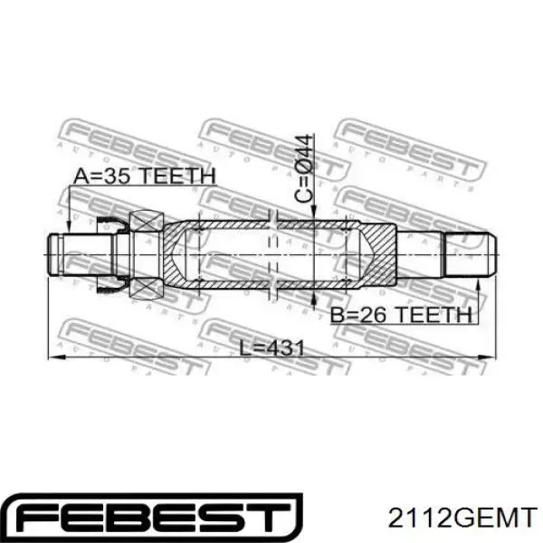 Comprar 1421033 Ford Eje intermedio de transmisión