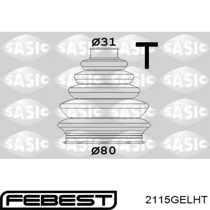 Fuelle de semieje delantero interior 1214401 Ford