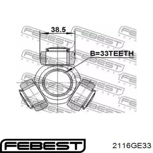 2116-GE33 Febest trípode, árbol de transmisión