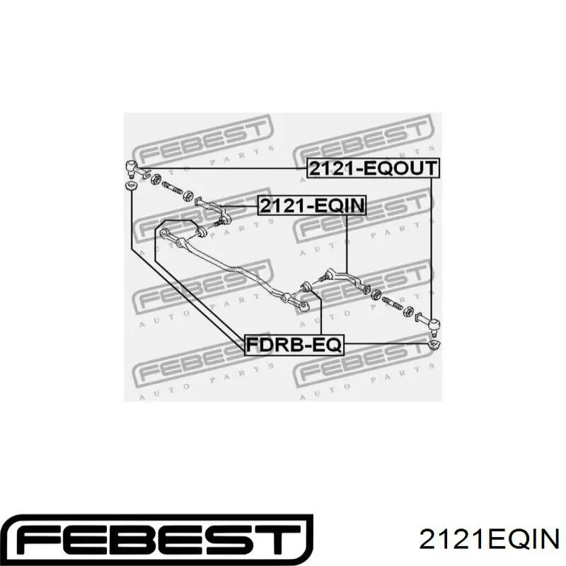 2121-EQIN Febest rótula barra de acoplamiento interior