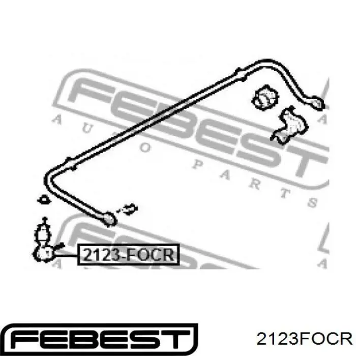 2123FOCR Febest soporte de barra estabilizadora trasera