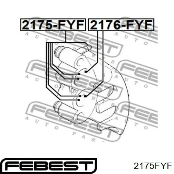 Kit de reparación, pinza de freno delantero para Ford Transit (V184/5)