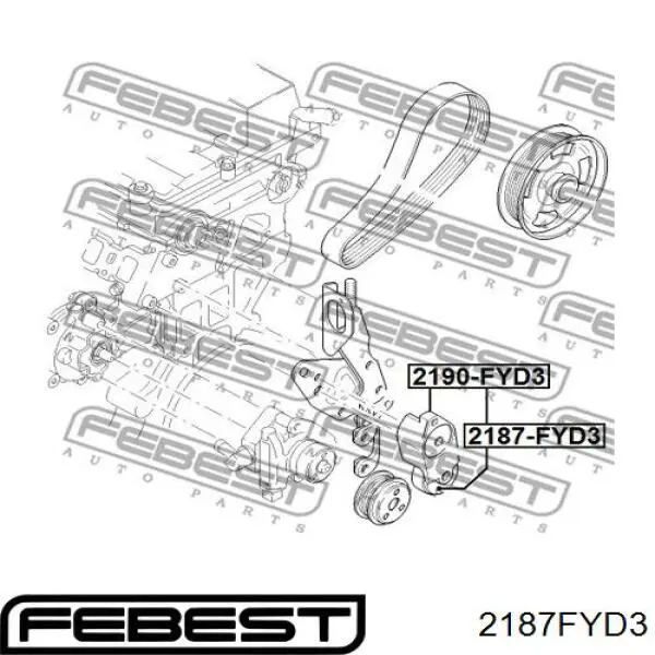 Polea tensora correa poli V para Ford Transit V184/5