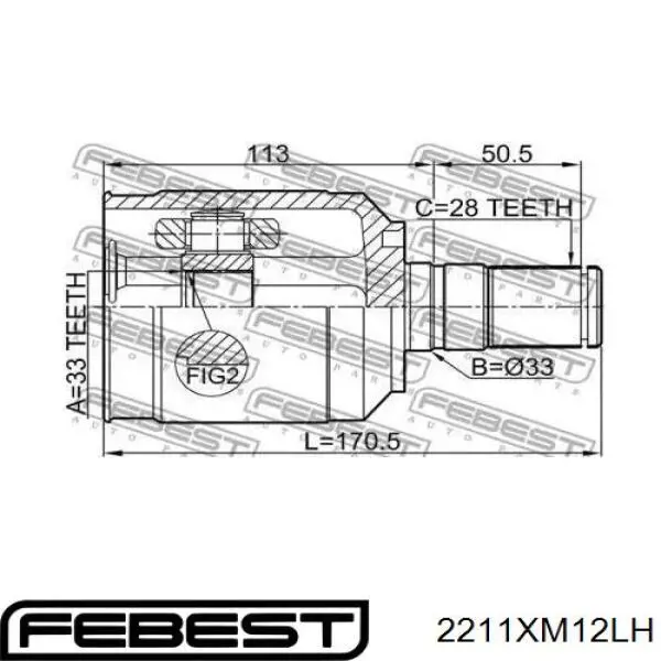 495822W600 Hyundai/Kia junta homocinética interior delantera izquierda