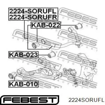 2224-SORUFL Febest barra oscilante, suspensión de ruedas delantera, superior izquierda