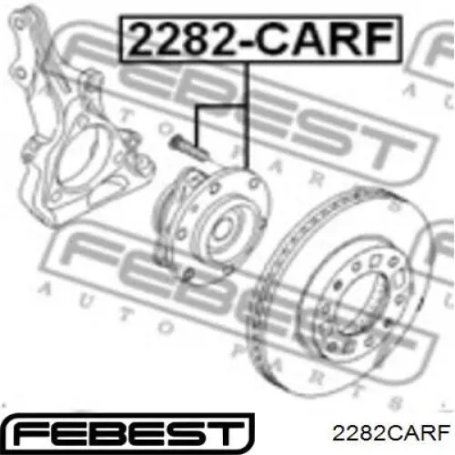 2282-CARF Febest cubo de rueda delantero