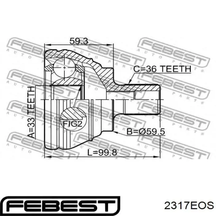 Fuelle de palier delantero exterior 2317EOS Febest
