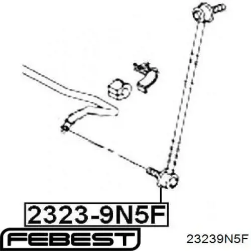 23239N5F Febest soporte de barra estabilizadora delantera