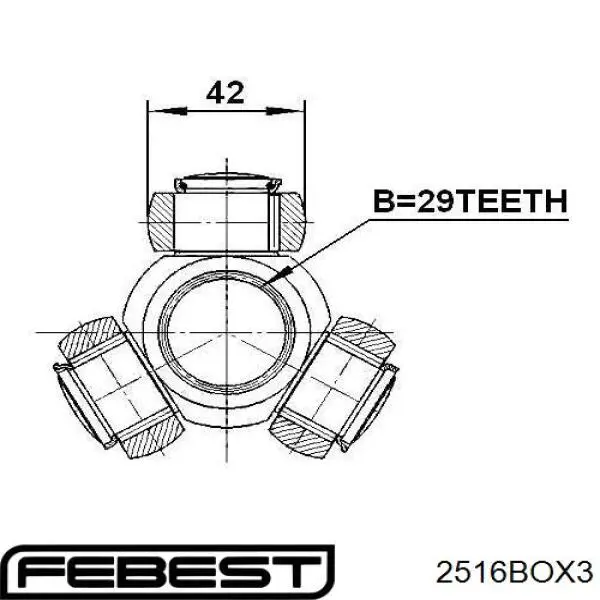 2516BOX3 Febest trípode, árbol de transmisión
