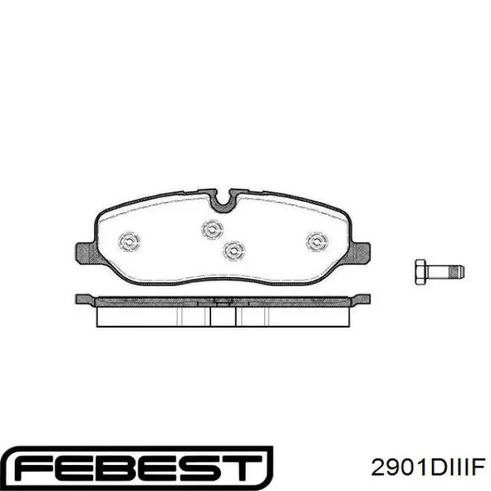 2901DIIIF Febest pastillas de freno delanteras