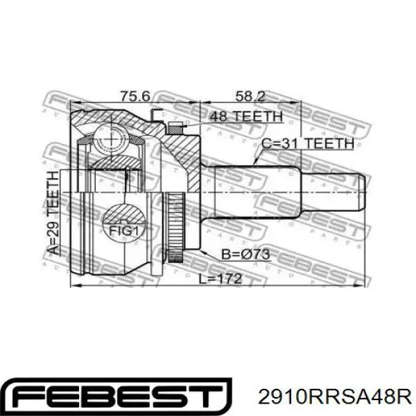 Junta homocinética exterior trasera Land Rover TDJ500060 precio, desde 56,23 EUR