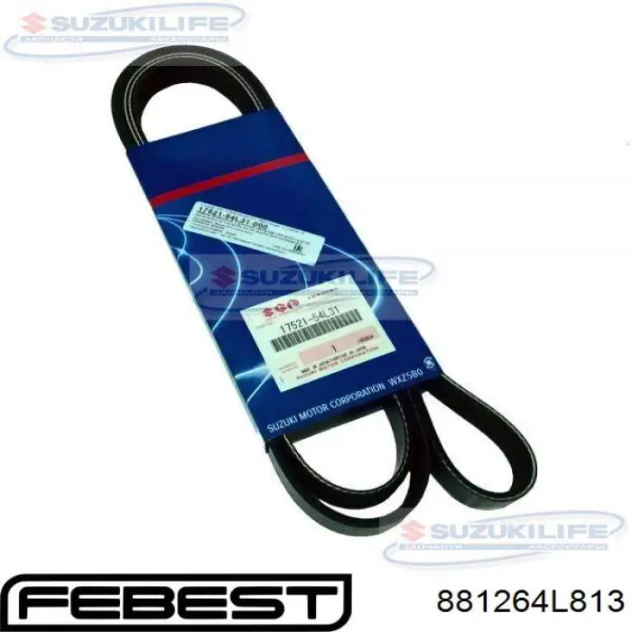 Comprar 881264L813 Febest Correa trapezoidal