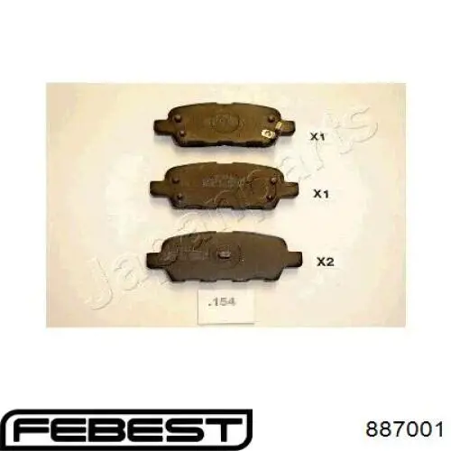 887001 Febest rodillo, cadena de distribución