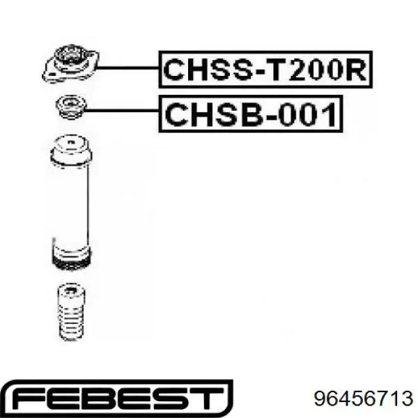 Soporte amortiguador trasero Chevrolet Aveo 2 T250, T255