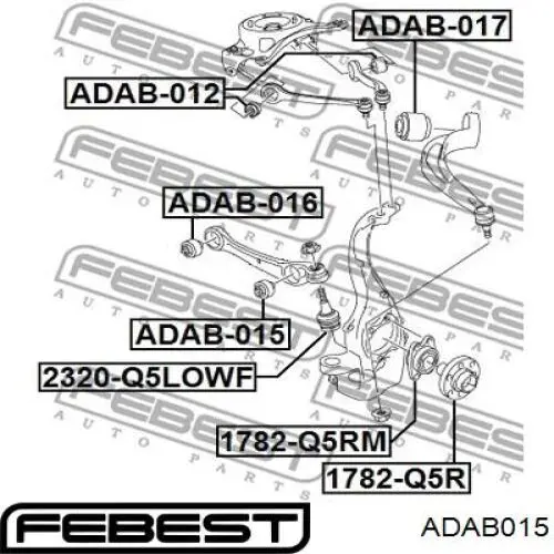 ADAB015 Febest silentblock de suspensión delantero inferior