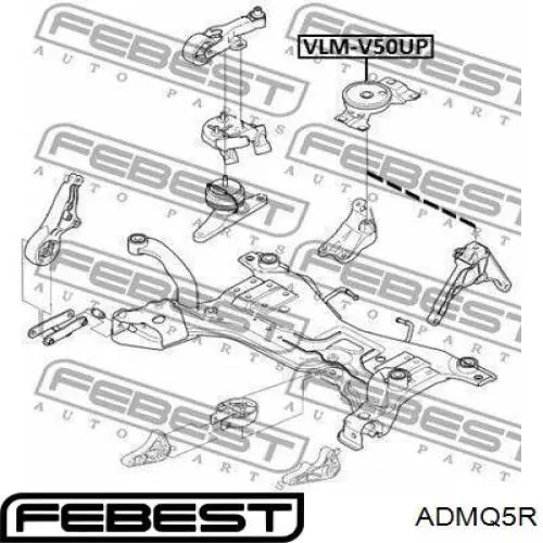 ADMQ5R Febest montaje de transmision (montaje de caja de cambios)
