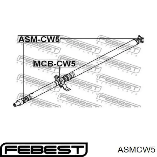 ASM-CW5 Febest cruceta de árbol de cardán trasero