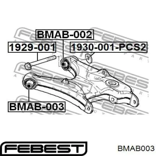 Comprar BMAB003 Febest Buje del brazo inferior trasero
