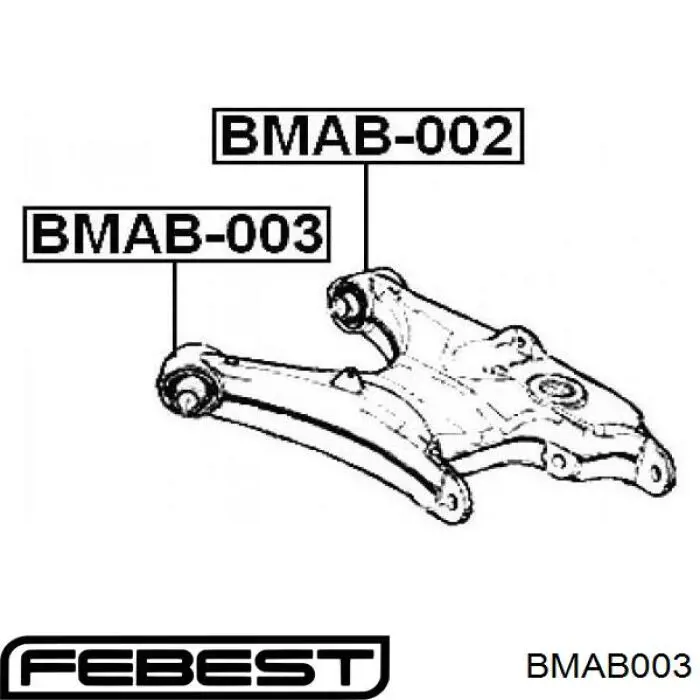 Buje del brazo inferior trasero BMAB003 Febest