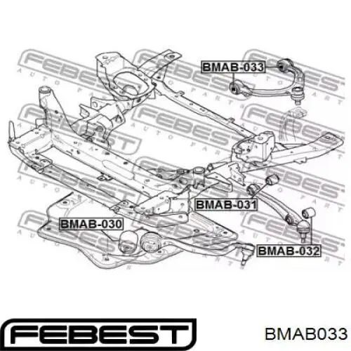 BMAB033 Febest silentblock de brazo de suspensión delantero superior