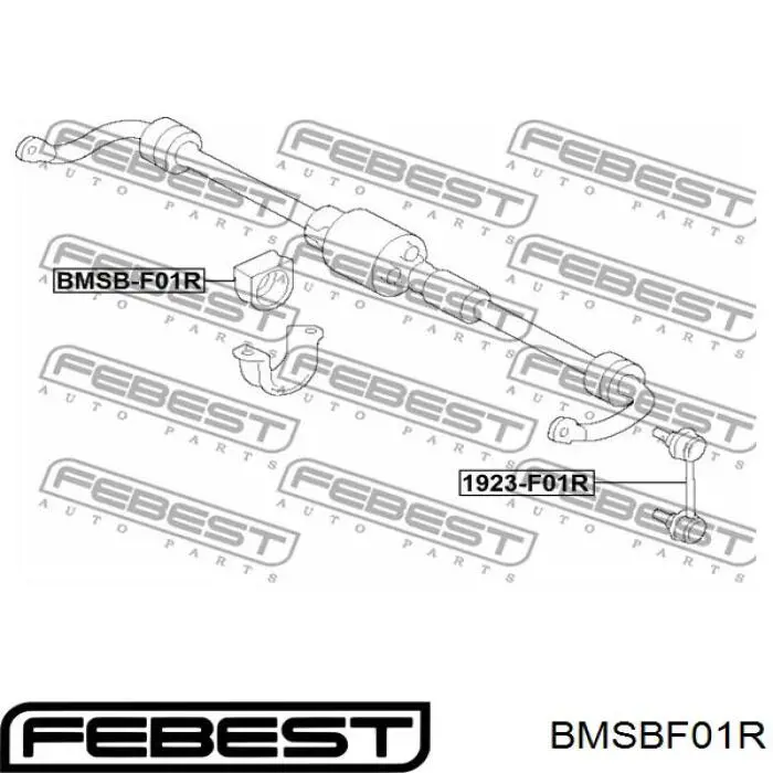 BMSB-F01R Febest casquillo de barra estabilizadora trasera